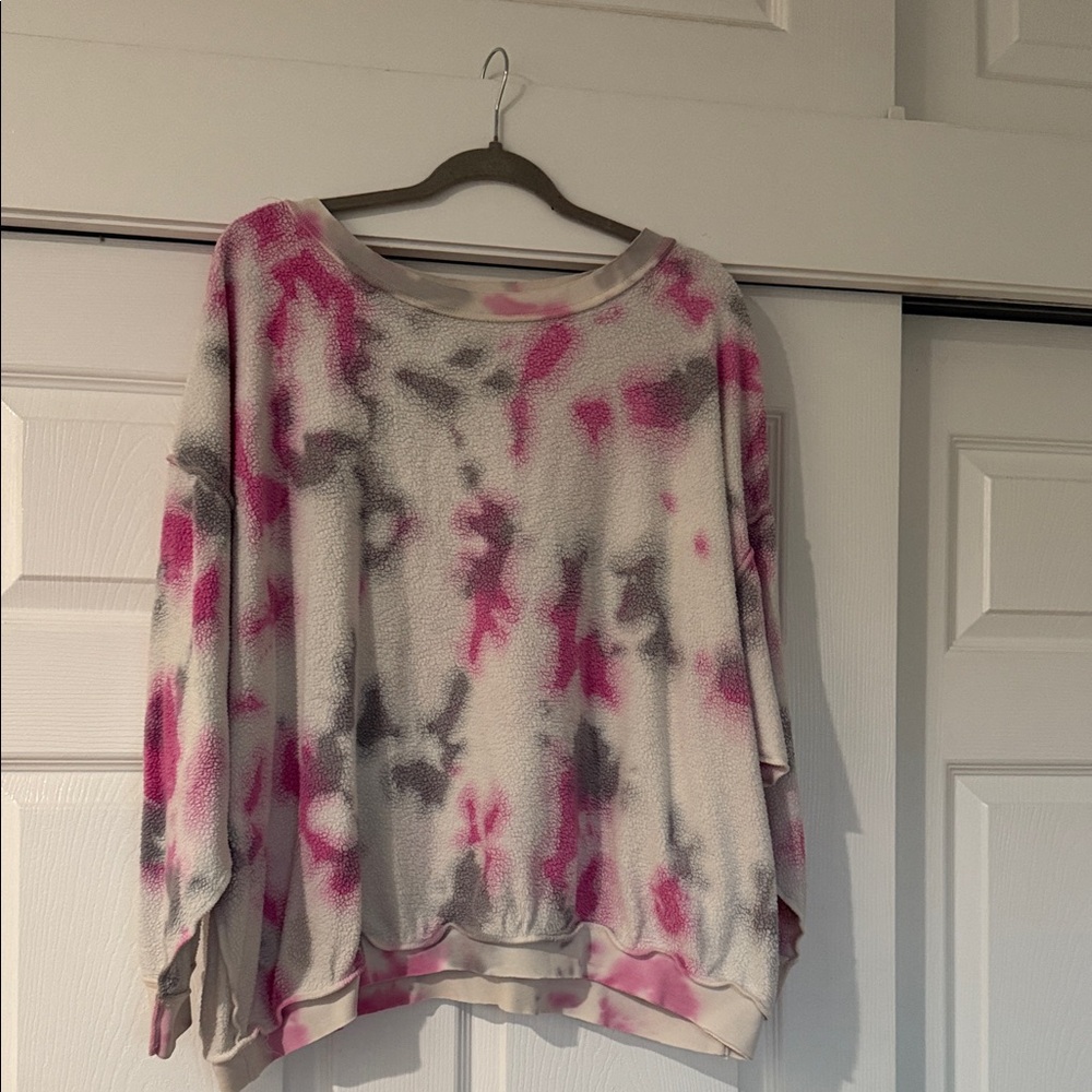 Free People Reverse Tie Dye Crewneck